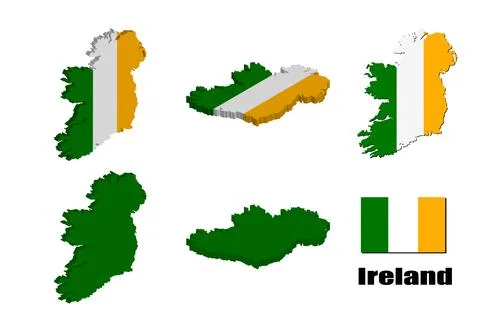 Ireland map on white background. vector illustration. Stock Illustration