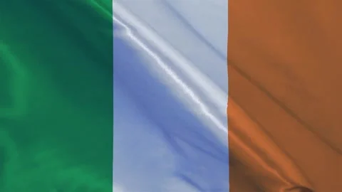 Ireland National Waving Flag, Motion Animation of Ireland National Flag Stock Footage 304570846
