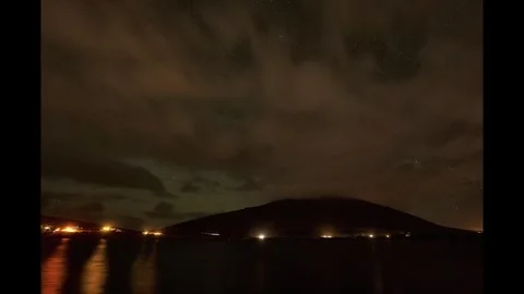 Ireland night scape low clouds time lapse. High quality 4k footage Vidéo 272528190
