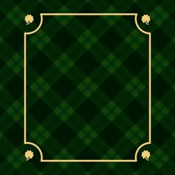 Ireland pattern backdrop with frame Illustrazione stock
