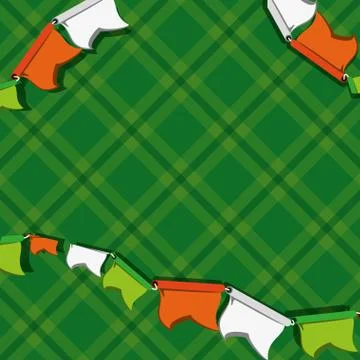 Ireland pattern backdrop with garlands Illustrazione stock