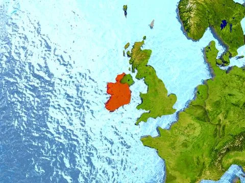 Ireland in red Illustrazione stock
