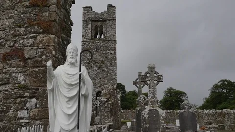 Ireland Saint Patrick at Hill of Slane Stock Footage 82329129