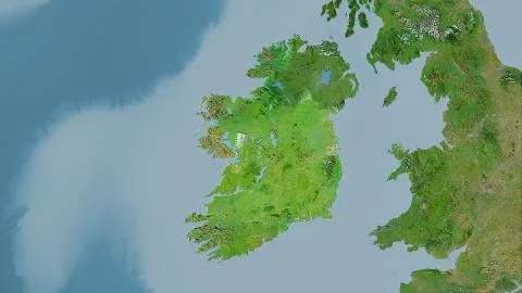Ireland, satellite C - raw data Stock Illustration