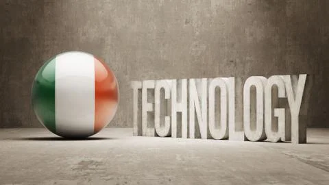 Ireland. Technology Concept. Stock Illustration