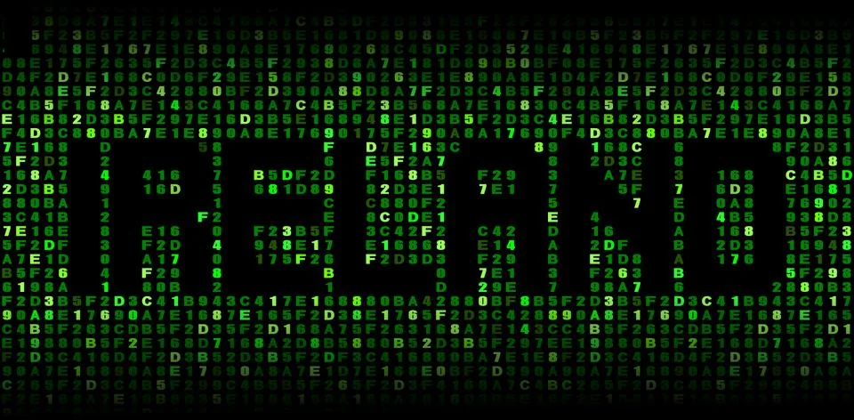 Ireland text on hex code illustration Stock Illustration