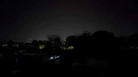 Ireland: Thunderstorm during lightning strike in Donaghmede, Dublin, Irel... Stock Footage 336260137