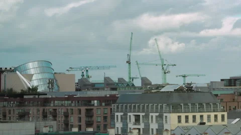 Ireland Timelapse - Dublin Convention Centre City Skyline 4K Stock Footage 346305113