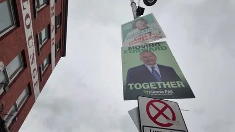 Ireland: Voting opens in competitive Irish parliamentary election Video stock 293855740