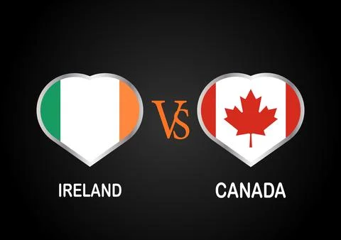 Ireland Vs Canada Stockillustratie
