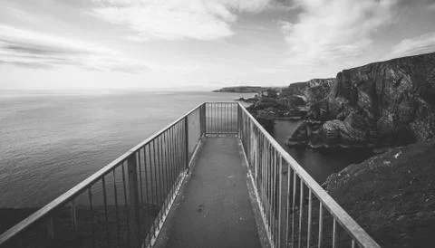 Ireland_mizen_head_bw Stock Photos