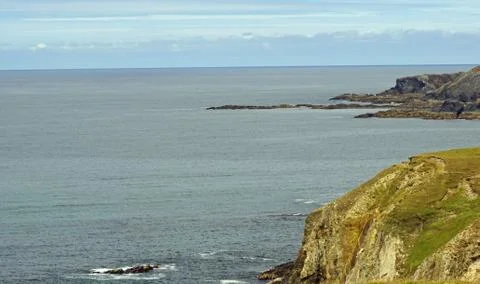 Irelands coasts  Cliffs between Glencolumbkill and Malin Beg Stock Photos