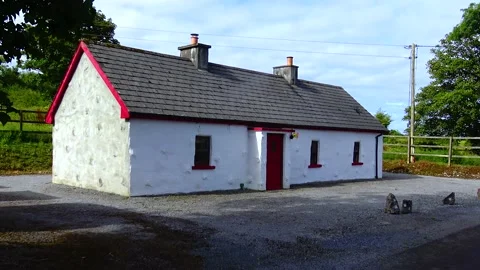 IRELAND,SlIGO - SEPTEMBER 24, 2022: - Typical Irish house in the countrysid.. Stock Footage 230171213