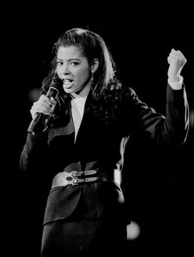 Irene Cara performs on Solid Gold in 1984 Credit: Ron Wolfson / MediaPunch Foto stock