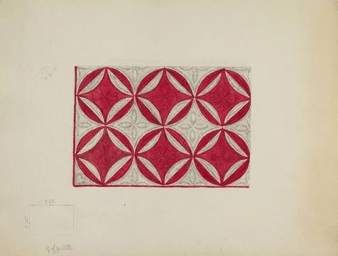 Irene Schaefer, Patchwork Quilt, c 1936 Patchwork Quilt Copyright: xpiemag... Stock Photos