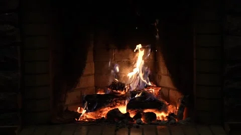 Ireplace. Cozy Relaxing Fireplace Stock Footage 255291253