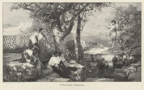 ï»¿Reproduction of a painting: Henryk Siemiradzki (1843-1902), Tancerka na Stock Photos