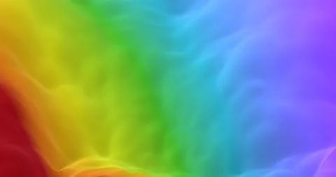 Iridescent abstract clouds. Sunbow 3d fog render with blue blur and green Stock Footage 155328486