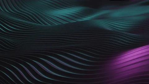 Iridescent Abstract Looping Wave Animation Stock Footage 146043833