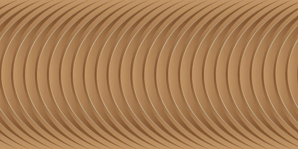 Iridescent brown gradient background with curved lines, horizontal abstract.. Stock Illustration