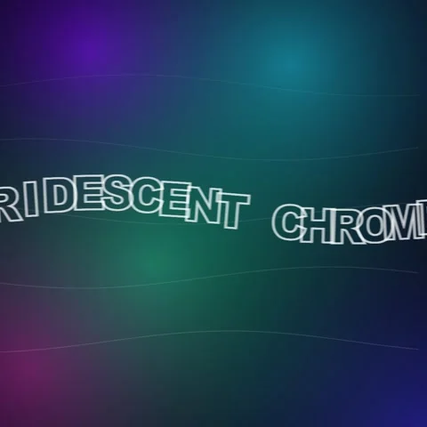 Iridescent Chrome Text Effect, Abstract Gradient Background, Modern Design Stock Footage 346283130