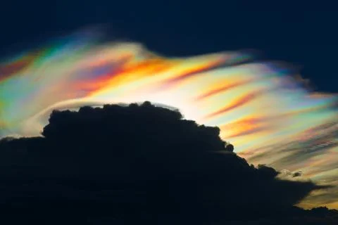 Iridescent cloud Stock Photos