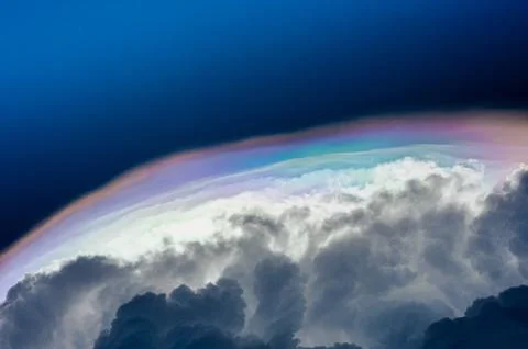 Iridescent clouds in the sky Stock Photos