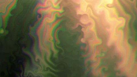 Iridescent Color Liquid Effect with Curls Moving Outward, Seamless Loop Stock Footage 156805218