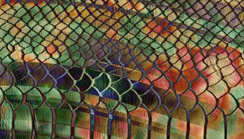 Iridescent Dragon Scale Texture Multicolor Abstract Background Stock Illustration