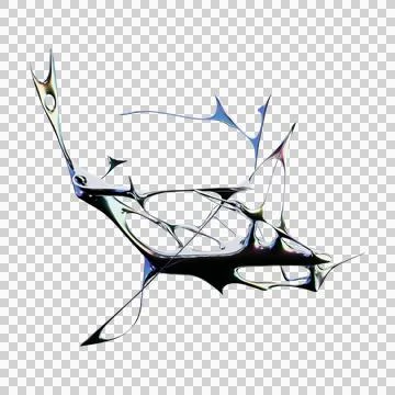Iridescent futuristic 3D render of chrome metallic type Stock Illustration