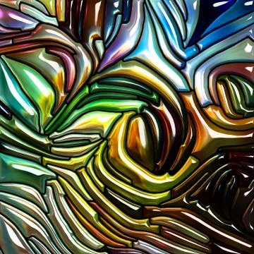 Iridescent Glass Evolution Illustrazione stock
