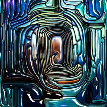 Iridescent Glass Evolution Stock Illustration
