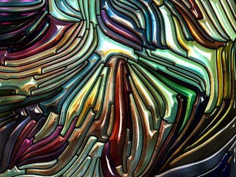 Iridescent Glass Evolution 스톡 일러스트