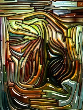 Iridescent Glass Evolution 스톡 일러스트