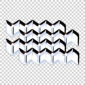Iridescent Glass Repeating Wave Pattern PNG on Alpha Stock Illustration