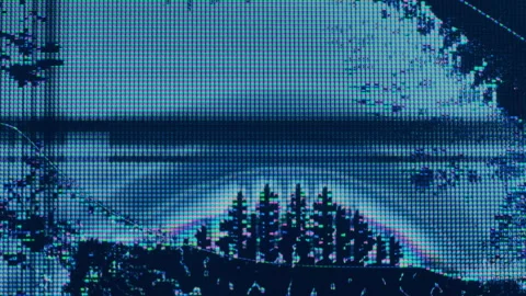 Iridescent glitch background rainbow explosion Stock Footage 133169811
