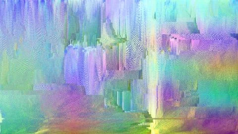 Iridescent glitch pixelated bug screen, refraction colors Stock Illustration