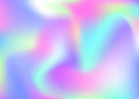 Iridescent Gradient. Pink Soft Background. Liquid Fluid. Hologra Stock Illustration