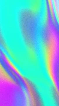 Iridescent Gradient Wave in Blue, Green, Purple for Modern 2000s, Y2K Aesthetic Stock Illustration