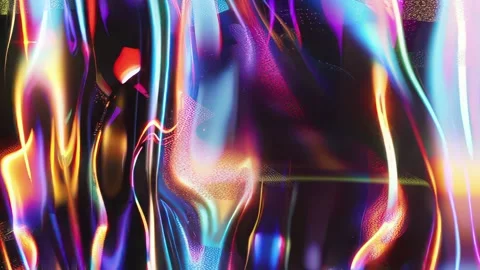 Iridescent Holographic Flow Abstract Background Stock-Footage 328287623