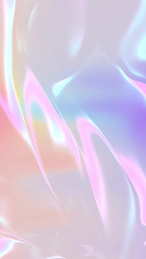 Iridescent Holographic Liquid Waves Abstract Vertical Motion Background 4K Stock Footage 345635677