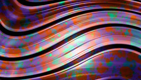 Iridescent Holographic Wave Background with Multicolor Glitch Texture Stock Illustration
