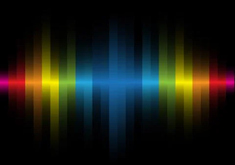 Iridescent light on a black background Stock Illustration