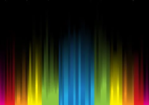 Iridescent light on a black background Stock Illustration