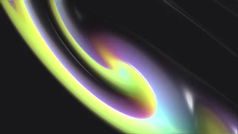 Iridescent liquid metal surface, flowing waves, abstract background Stock Footage 346605693