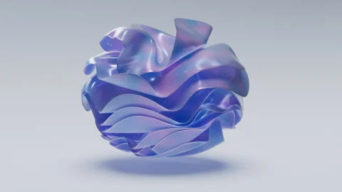 Iridescent Liquid Waves Close-Up Animation Video stock 340427441