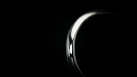 Iridescent Metal Reflections On Black Background Stock Footage 73960049