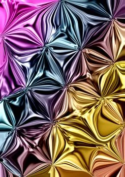 Iridescent Metallic Geometric Seamless Pattern Stockillustratie