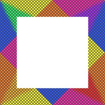 Iridescent mosaic checkered leaning on a regular square mount with free place Stock Illustration
