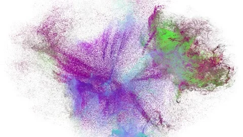 Iridescent multicolored particle colored vivid smoke Vídeos de archivo 135583552